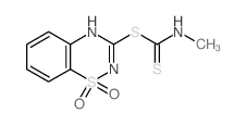 Carbamodithioic acid,methyl-, 1,1-dioxido-2H-1,2,4-benzothiadiazin-3-yl ester (9CI)结构式