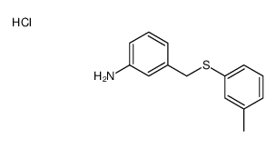 3-[(3-methylphenyl)sulfanylmethyl]aniline,hydrochloride Structure