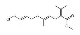 methyl (4E,8E)-10-chloro-5,9-dimethyl-2-(propan-2-ylidene)deca-4,8-dienoate结构式