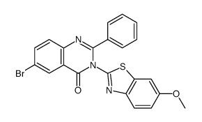 6-Bromo-3-(6-methoxy-benzothiazol-2-yl)-2-phenyl-3H-quinazolin-4-one Structure