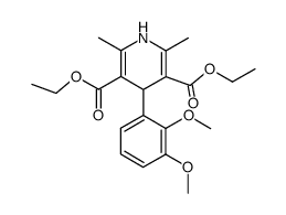 4-(2,3-dimethoxy-phenyl)-2,6-dimethyl-1,4-dihydro-pyridine-3,5-dicarboxylic acid diethyl ester结构式