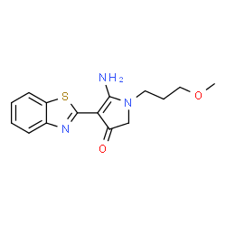 5-Amino-4-benzothiazol-2-yl-1-(3-methoxy-propyl)-1,2-dihydro-pyrrol-3-one picture