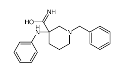 3-anilino-1-benzylpiperidine-3-carboxamide结构式