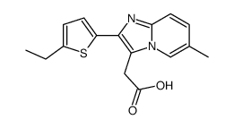 2-[2-(5-ethylthiophen-2-yl)-6-methylimidazo[1,2-a]pyridin-3-yl]acetic acid Structure