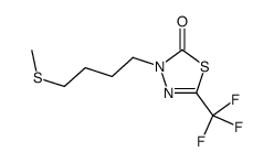 3-(4-methylsulfanylbutyl)-5-(trifluoromethyl)-1,3,4-thiadiazol-2-one结构式