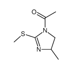 1-(4-methyl-2-methylsulfanyl-4,5-dihydroimidazol-1-yl)ethanone结构式