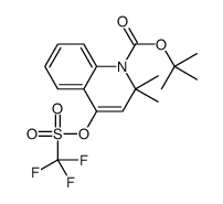 tert-butyl 2,2-dimethyl-4-(trifluoromethylsulfonyloxy)quinoline-1-carboxylate结构式