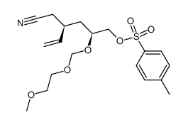 (3S,5S)-6-p-toluenesulfonyloxy-5-(2-methoxyethoxymethoxy)-3-vinylhexanenitrile Structure