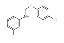 Benzenamine,3-chloro-N-[[(4-chlorophenyl)thio]methyl]-结构式