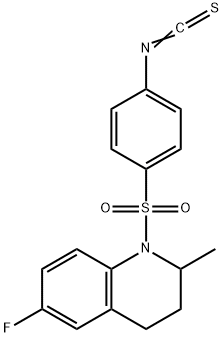 6-fluoro-1-[(4-isothiocyanatophenyl)sulfonyl]-2-methyl-1,2,3,4-tetrahydroquinoline Structure