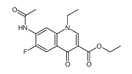 7-acetilamino-1-etil-6-fluoro-1,4-diidrochinolin-4-on-3-carbossilato di etile Structure