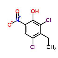 2,4-Dichloro-3-ethyl-6-nitrophenol structure