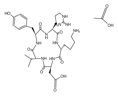 cyclo<-Tyr-Arg-D-Lys-Asp-D-Val->*2AcOH Structure