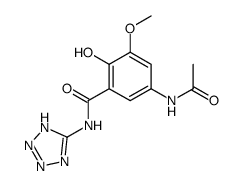 5-Acetylamino-2-hydroxy-3-methoxy-N-(1H-tetrazol-5-yl)-benzamide Structure