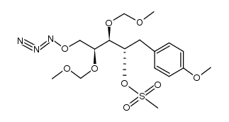 (2S,3R,4S)-1-azido-2,3-bis[(methoxymethyl)oxy]-5-(4-methoxyphenyl)-4-[(methylsulfonyl)oxy]pentane结构式