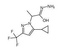 2-[5-Cyclopropyl-3-(trifluoromethyl)-1H-pyrazol-1-yl]propanehydra zide Structure