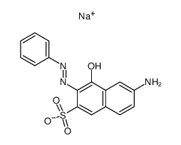 Sodium; 6-amino-4-hydroxy-3-phenylazo-naphthalene-2-sulfonate Structure