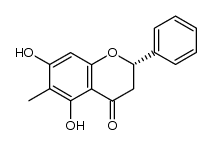 (S)-2,3-dihydro-5,7-dihydroxy-6-methyl-2-phenyl-4-benzopyrone structure