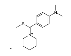 1-((4-(dimethylamino)phenyl)(methylthio)methylene)piperidin-1-ium iodide结构式