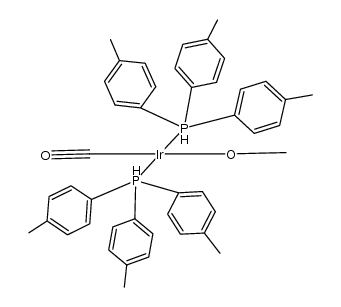 trans-CH3OIr(CO)(P(p-tolyl)3)2 Structure