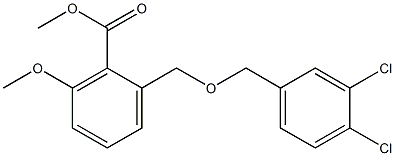 2-(3,4-Dichloro-benzyloxymethyl)-6-methoxy-benzoic acid methyl ester结构式