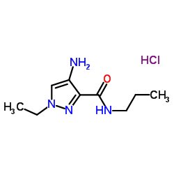 4-AMINO-1-ETHYL-1 H-PYRAZOLE-3-CARBOXYLIC ACID PROPYLAMIDE HYDROCHLORIDE structure