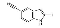 2-碘-1H-吲哚-5-甲腈结构式