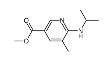 Methyl 6-(isopropylamino)-5-methylnicotinate结构式