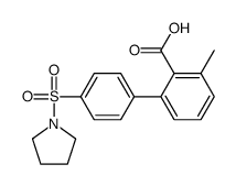 2-methyl-6-(4-pyrrolidin-1-ylsulfonylphenyl)benzoic acid Structure