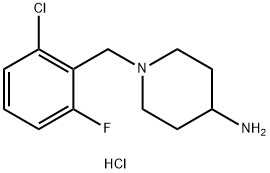 1-(2-chloro-6-fluorobenzyl)piperidin-4-amine hydrochloride结构式