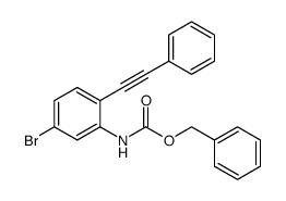 benzyl 5-bromo-2-(phenylethynyl)phenylcarbamate结构式