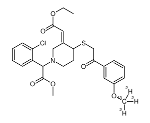 trans-Clopidogrel-MP-13C,d3 Ethyl Ester Derivative结构式