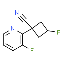 顺-3-氟-1-(3-氟吡啶-2-基)环丁烷-1-腈结构式