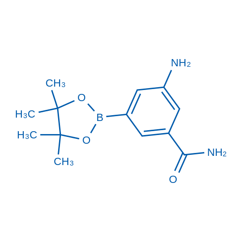 3-Amino-5-(4,4,5,5-tetramethyl-1,3,2-dioxaborolan-2-yl)benzamide structure