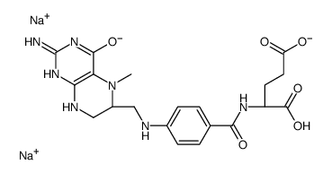 disodium,(2S)-2-[[4-[[(6S)-2-amino-5-methyl-4-oxo-1,6,7,8-tetrahydropteridin-6-yl]methylamino]benzoyl]amino]pentanedioate Structure