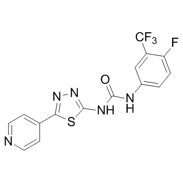 N-[4-氟-3-(三氟甲基)苯基]-N'-[5-(4-吡啶基)-1,3,4-噻二唑-2-基]脲图片