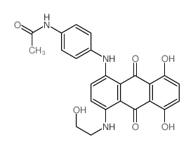 N-[4-[[5,8-dihydroxy-4-(2-hydroxyethylamino)-9,10-dioxo-anthracen-1-yl]amino]phenyl]acetamide Structure