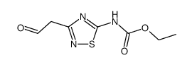 2-(5-ethoxycarbonylamino-1,2,4-thiadiazol-3-yl)acetaldehyde结构式