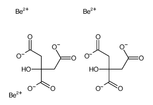 triberyllium,2-hydroxypropane-1,2,3-tricarboxylate Structure