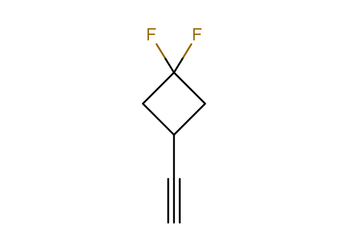 3-ethynyl-1,1-difluorocyclobutane结构式