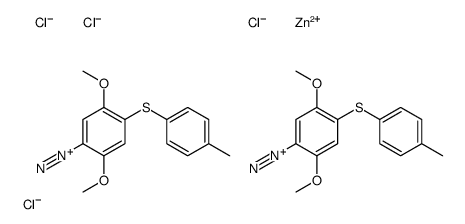 2,5-dimethoxy-4-[(4-methylphenyl)thio]benzenediazonium tetrachlorozincate (2:1) Structure