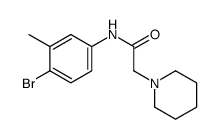 N-(4-Bromo-3-methylphenyl)-2-(1-piperidinyl)acetamide Structure