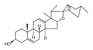 (22S,25S)-17-methyl-(16β,17β)-18-nor-spirosola-5,12-dien-3β-ol结构式