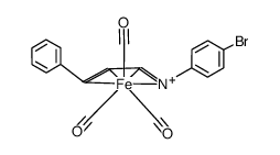 [Fe(CO)3(η-PhCH=CH-CH=NC6H4Br-4)] Structure