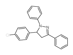 1H-Pyrazole,5-(4-chlorophenyl)-4,5-dihydro-1,3-diphenyl-结构式