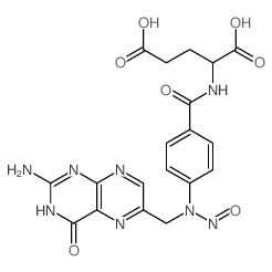 L-Glutamic acid,N-[4-[[(2-amino-1,4-dihydro-4-oxo-6-pteridinyl)methyl]nitrosoamino]benzoyl]-(9CI) picture