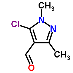 5-氯-1,3-二甲基-1H-吡唑-4-甲醛结构式