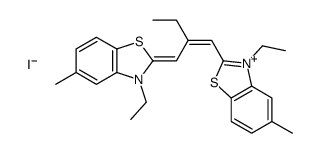 3-ethyl-2-[2-[(3-ethyl-5-methyl-1,3-benzothiazol-3-ium-2-yl)methylidene]butylidene]-5-methyl-1,3-benzothiazole,iodide Structure