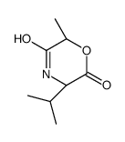 (3S,6S)-6-methyl-3-propan-2-ylmorpholine-2,5-dione结构式