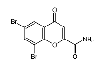 6,8-dibromo-4-oxochromene-2-carboxamide Structure